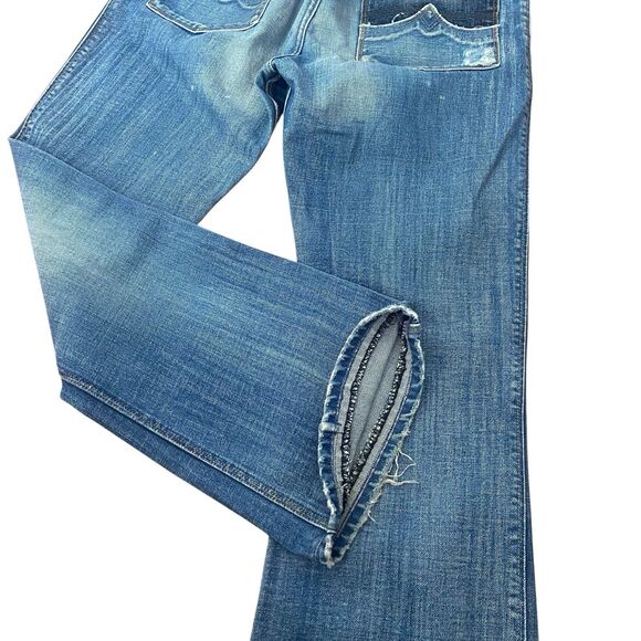 Diesel Industry Blue Jeans Women 31x29 Button Fly Shortened with Original Hem - Picture 5 of 9